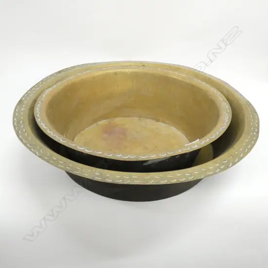 2 BRASS FRENCH BASSINS 570 MM