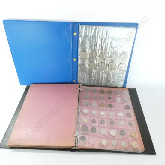 2 COIN FOLIOS; WORLD & NZ