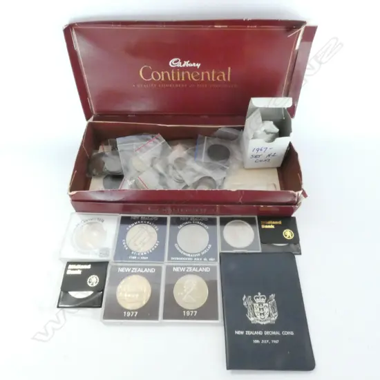 COLLECTION OF NZ COINS; COMMEMORATIVE ETC