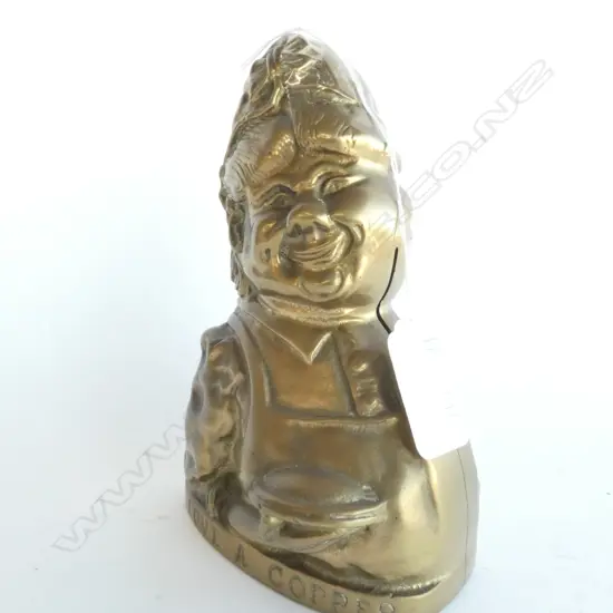 BRASS DOUBLE SIDED POLICEMAN MONEY BANK H. 150MM