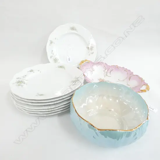 8 ROSENTHAL PLATES + 2 LUSTRE DISHES 