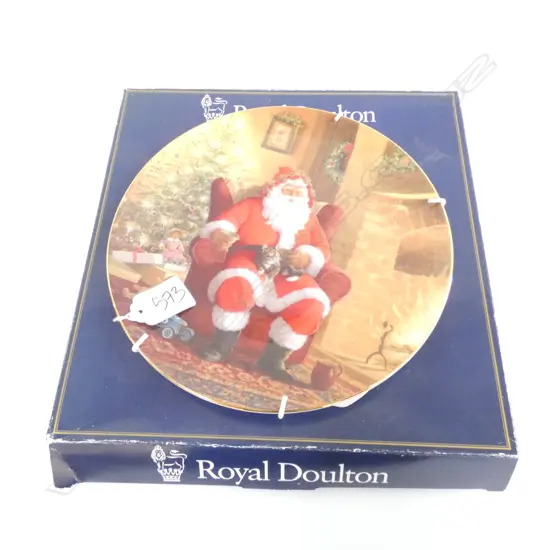 ROYAL DOULTON PICTURE PLATE; A WELL EARNED BREAK, BOXED, DIA. 210MM.