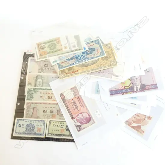 BAG OF MIXED NATIONALITY & DENOMINATION BANK NOTES