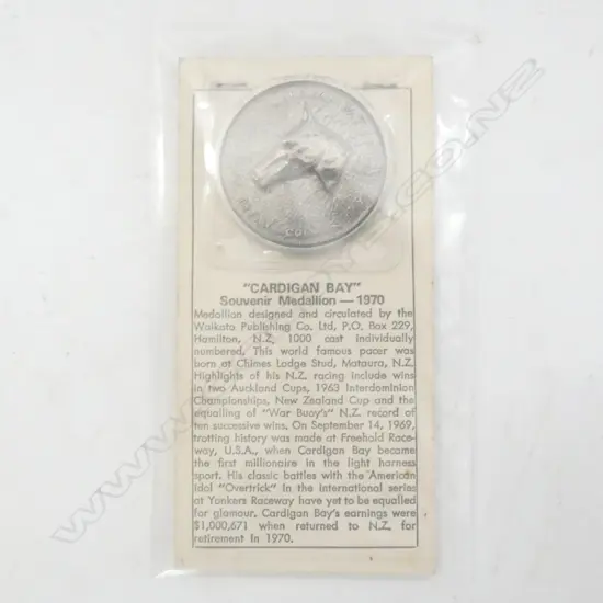 'CARDIGAN BAY' SOUVENIR MEDALLION 1970