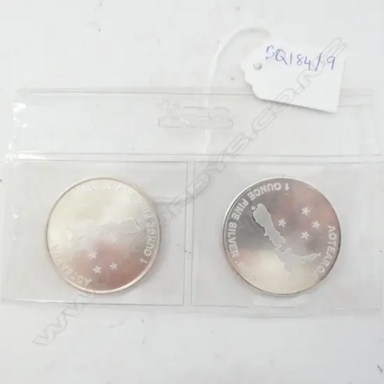 2 TROY OUNCE 999 SILVER NZ TOKENS
