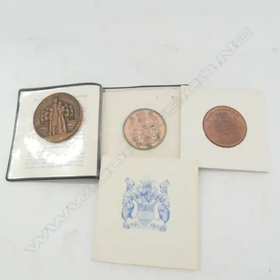 3 COMMEMORATIVE NZ TOKENS 