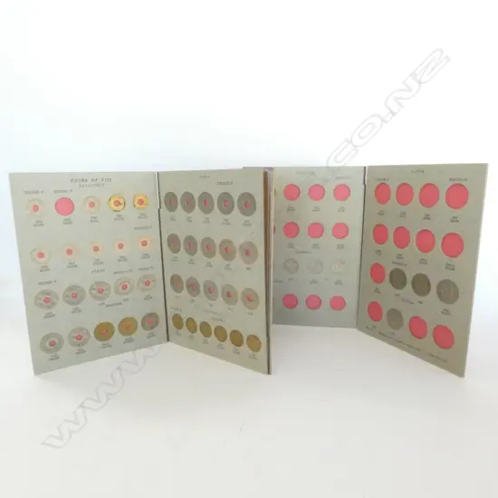 FOLDER OF FIJI ISLANDS COINS 1934 - 1968