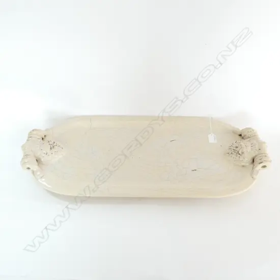 LGE LONG FRENCH? POTTERY SERVING PLATTER 