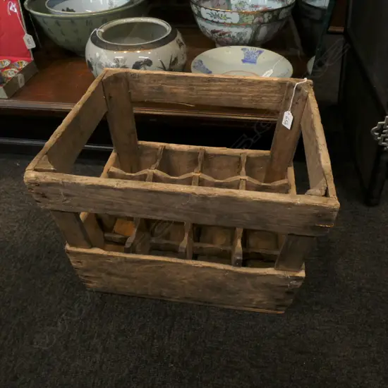 RUSTIC WOODEN FRENCH CRATE L. 410 MM