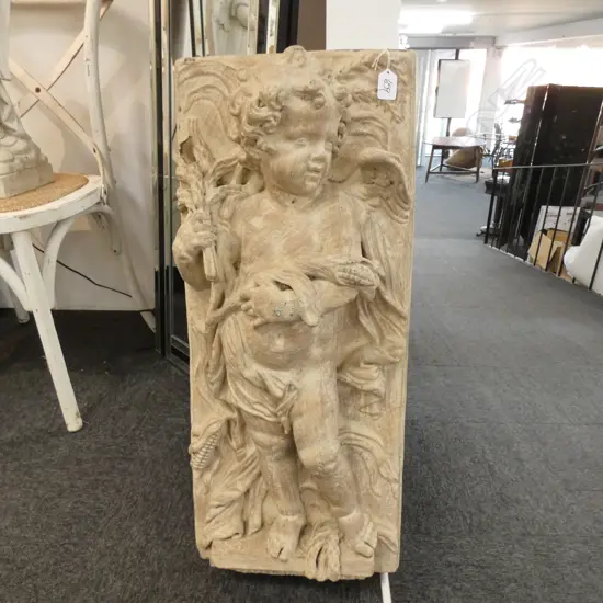 RESIN CHERUB PANEL H. 740MM