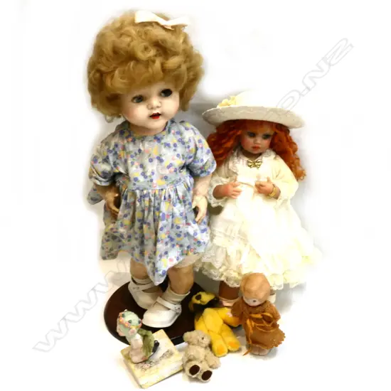 BOX LOT ASST DOLLS ETC