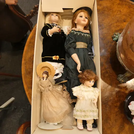 BOX LOT ASST LARGE DOLLS 