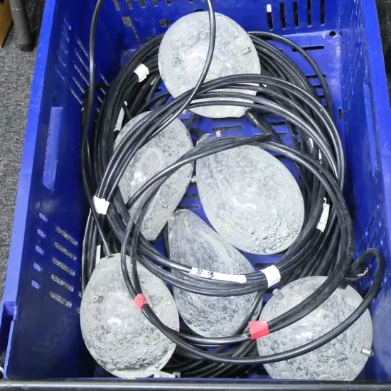 6 CONTEMPORARY DESIGNER HANDBLOWN ART GLASS SUSPENDED LIGHTS...