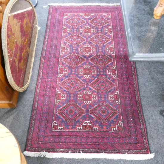 HAND KNOTTED TRADITIONAL WOOL RUG, 1640 X 890MM