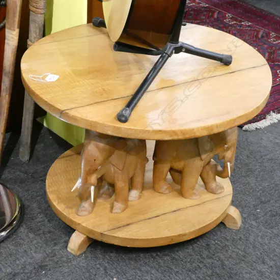 WEST AFRICAN ELEPHANT TABLE (tusks loose) 600 x 410mm