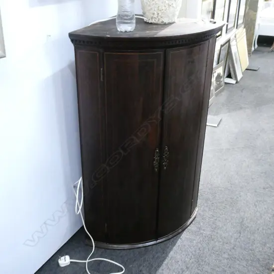 19THC INLAY CORNER CABINET H. 1085MM