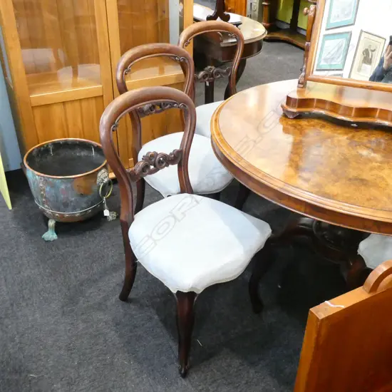 SET OF 6 BALLOON BACK CHAIRS