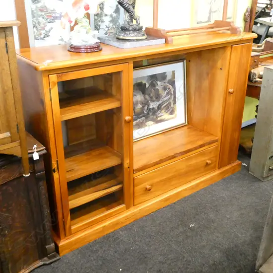 RECYCLED RIMU TV CABINET H. 1150MM W. 1700MM