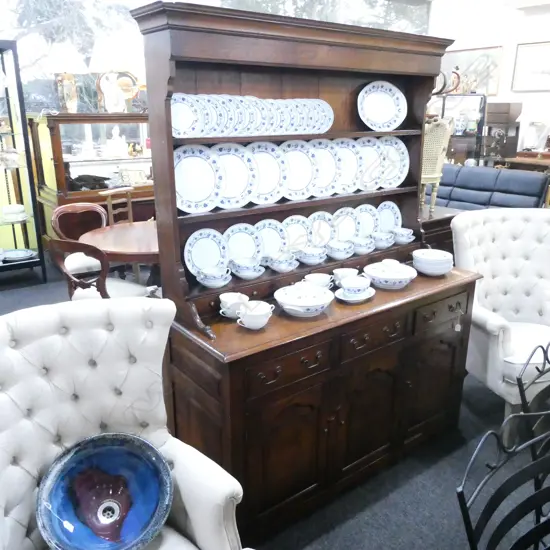 SEFTON POWRIE ? OAK DRESSER GEORGIAN COUNTRY STYLE