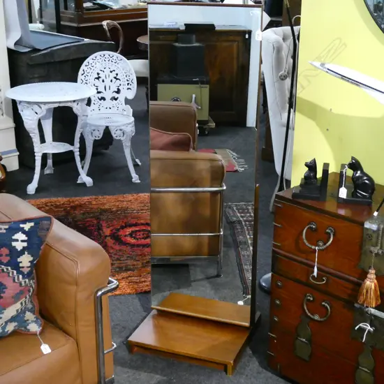 TEAK MID CENTURY FLOOR STANDING MIRROR 1380X440 - MADE BY STAG FURNITURE