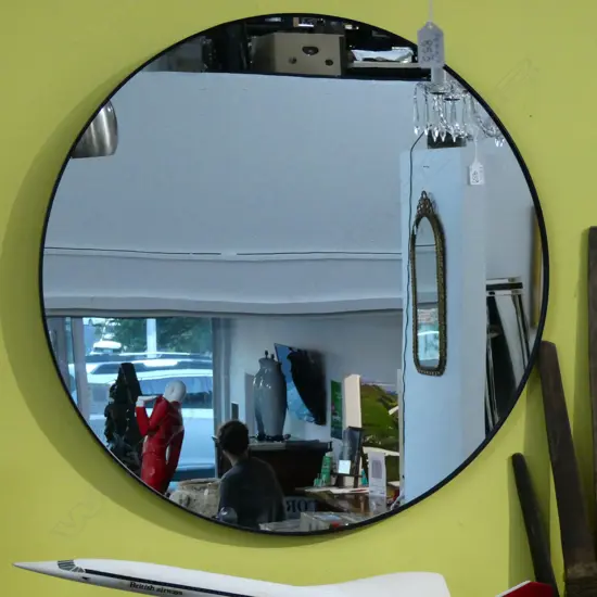 LARGE ART DECO STYLE ROUND  MIRROR