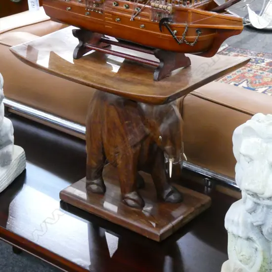 WEST AFRICAN ELEPHANT STOOL (tusks loose) 440 x 300 x 370mm