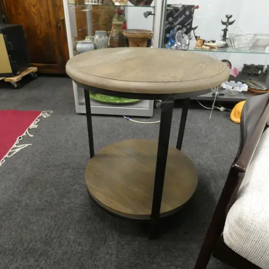 MODERN SMALL SIDE TABLE 2 CIRCULAT TIERS