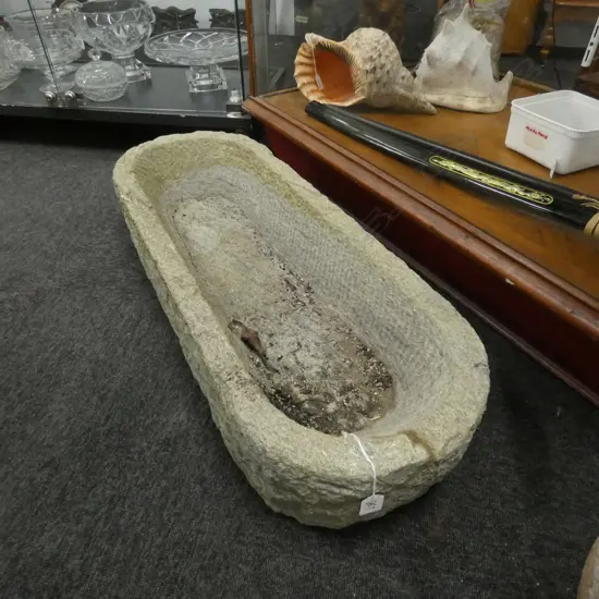 HEAVY STONE TROUGH L. 900MM