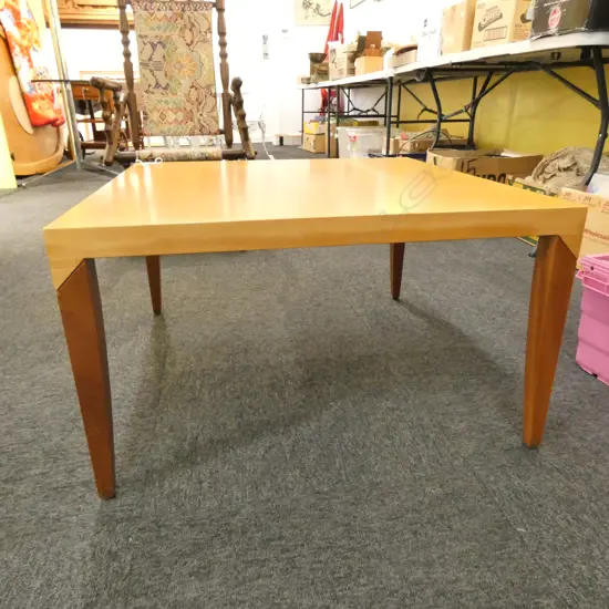 SQUARE ITALIAN COFFEE TABLE - MAPLE & MAHOGANY