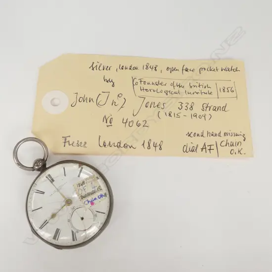POCKETWATCH LONDON 1848 DIAL AF