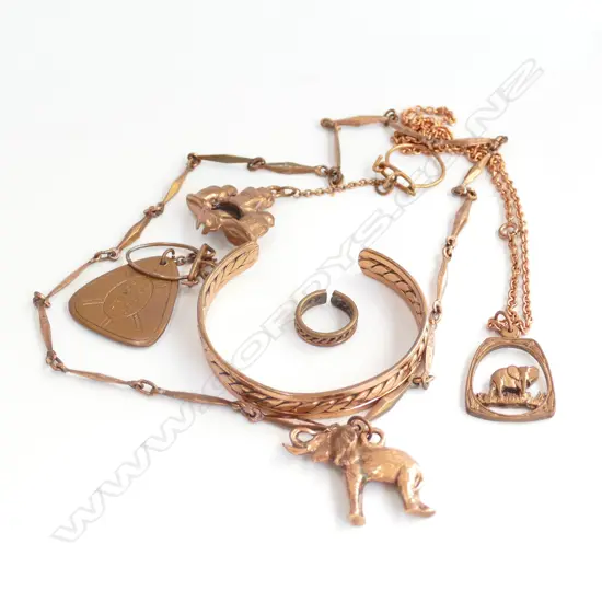 ASST. COPPER AND BRONZE COSTUME JEWELERY