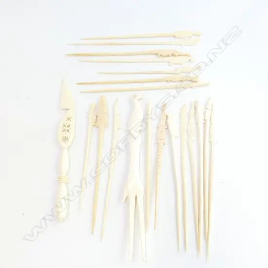 IVORY AND BONE COCKTAIL STICKS