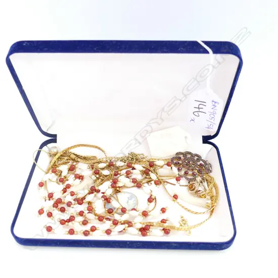 COLLECTION OF COSTUME JEWELERY INCL. PR ROLLED GOLD EARRINGS