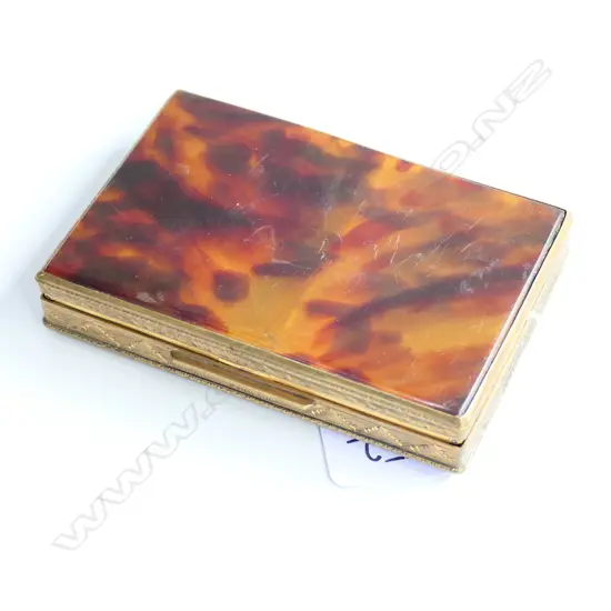 FAUX TORTOISESHELL COMPACT 120MM L gilt metal frame