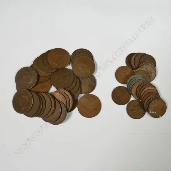 COLLECTION OF NZ PENNIES & HALF PENNIES
