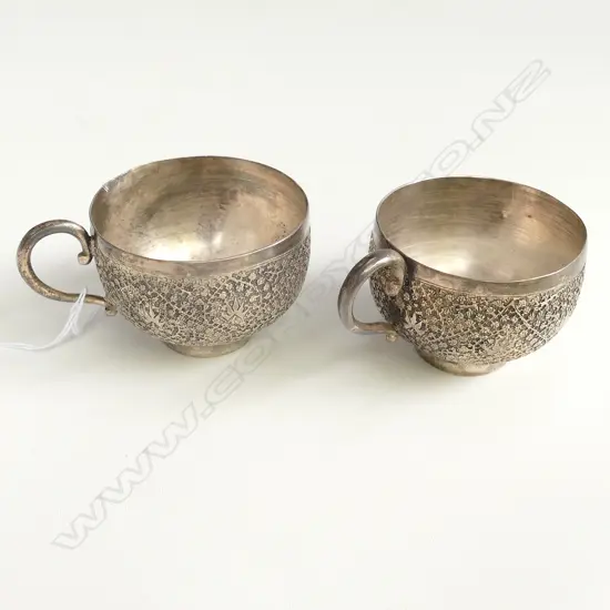 TWO INDIAN SILVER CUPS 93.91gm