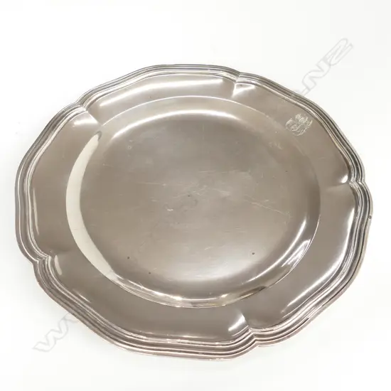 FRENCH LATE 19THC SILVER SERVING PLATE 469GMS VEUVE FLAMANT &amp; LEON CHAMPENOIS