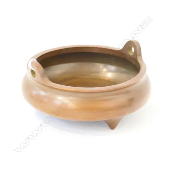 CHINESE BRONZE INCENSE BURNER 135MM DIA