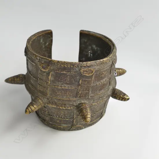 OLD SENUFO BRONZE LGE CURRENCY BRACELET