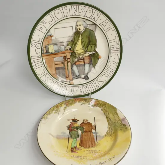 2 R/DOULTON PLATES DR JOHNSON + FRIAR TUCK D 260 MM