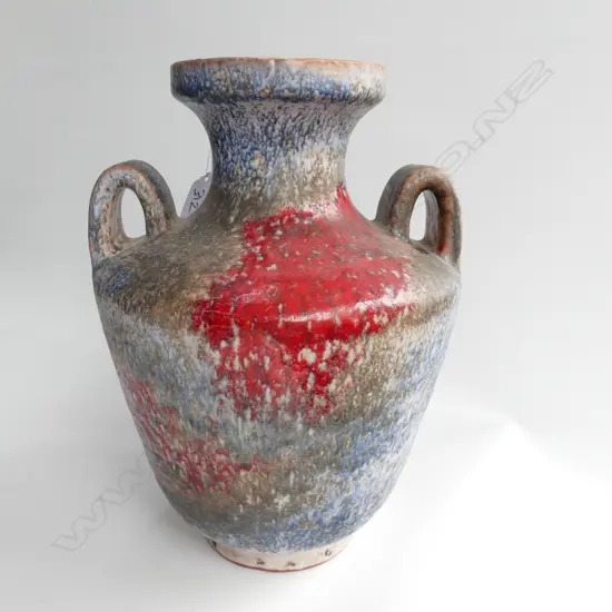 LARGE GERMAN RETRO POTTERY VASE 285MM H
