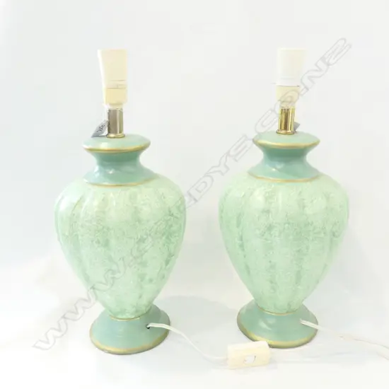 PR GREEN PATINA FINISHED LAMP BASES 
