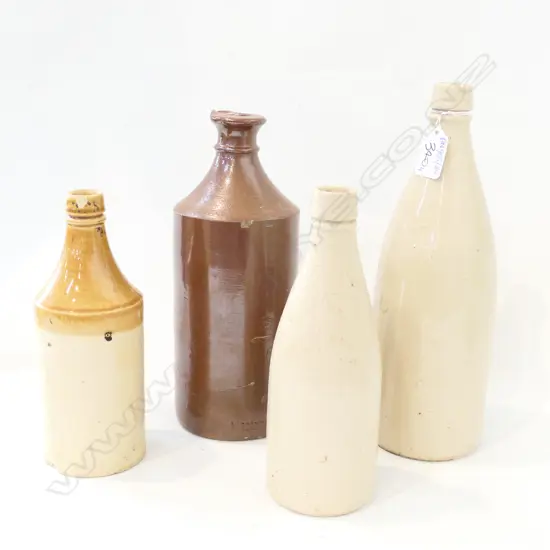 COLLECTION OF 4 CERAMIC BOTTLES