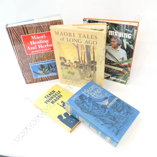 4 BOOKS MAORI INTEREST; THE MAORI RACE, TEACH YOURSELF MAORI, PIUPUI MAKING, MOARI TALES OF LONG AGO, MAORI HEALING...