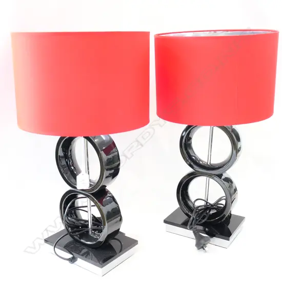 PR BLACK DESIGNER TABLE LAMPS 530MM H