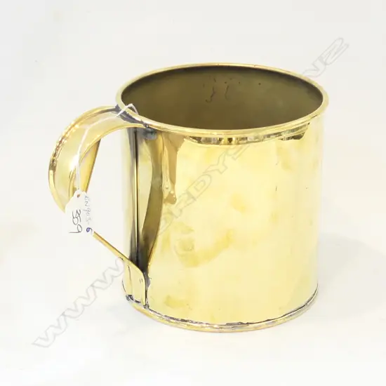 LGE POLISHED BRASS MEASURING MUG H.145mm
