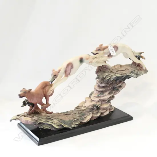 RESIN RACING GREYHOUNDS 600MM L