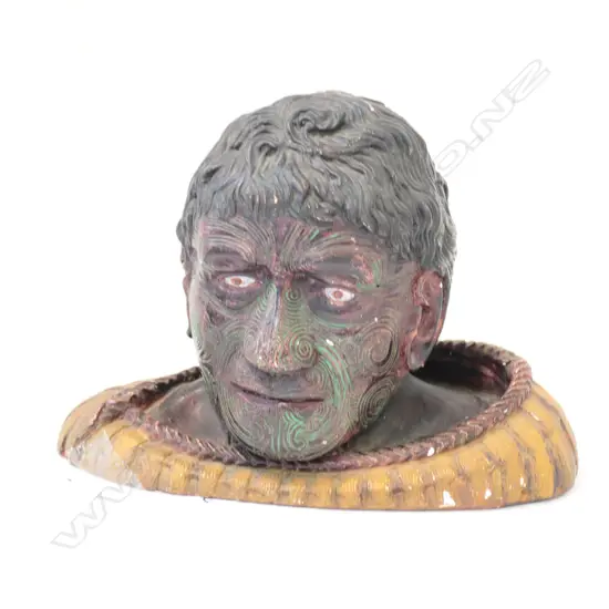 PLASTER MAORI BUST 240MM W