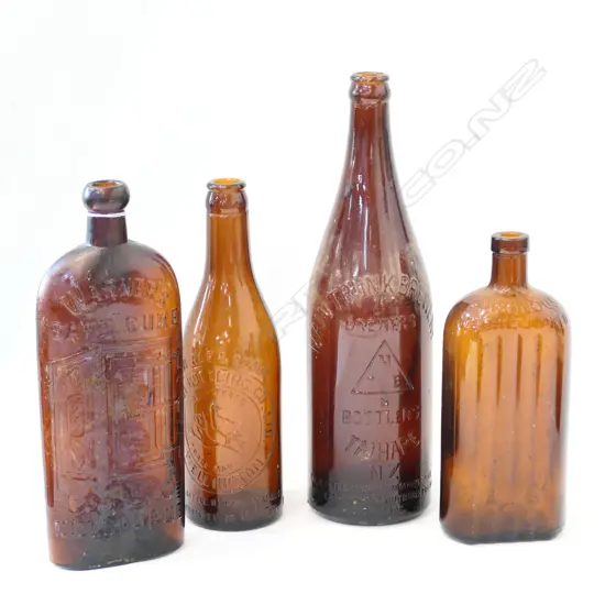 COLLECTION 4 BROWN BOTTLES INCL. WARNERS SAFE CURE MELBOURNE