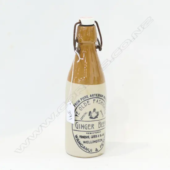 CRYSTAL SPRINGS NZ GINGER BEER BOTTLE 230MM H